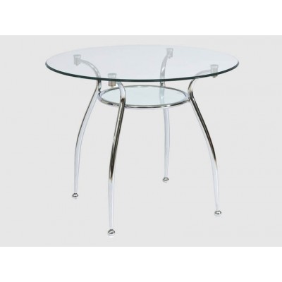 Стол обеденный SIGNAL FINEZJA A прозрачный/хром 90